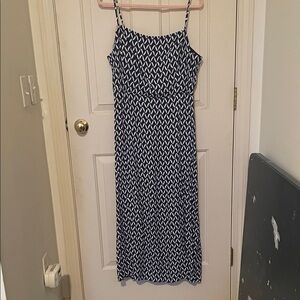 Navy/White Patterned Dress
